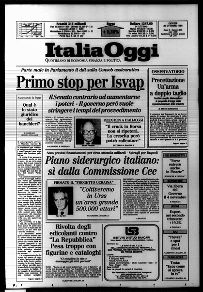 Italia oggi : quotidiano di economia finanza e politica